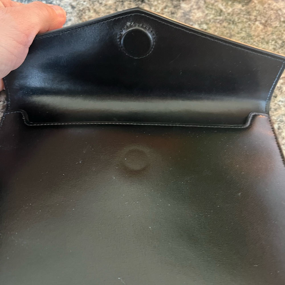 YSL Uptown Monogram Smooth Leather Clutch - Picture 7 of 12